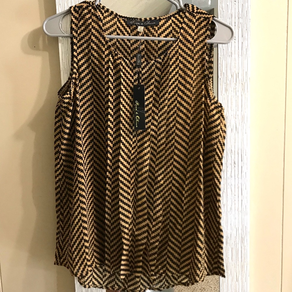 Rose & Olive Gold/Black Top